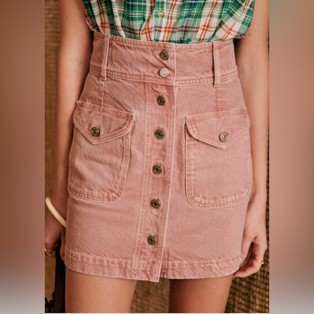 Sezane Bettie Skirt Pink - Size 4